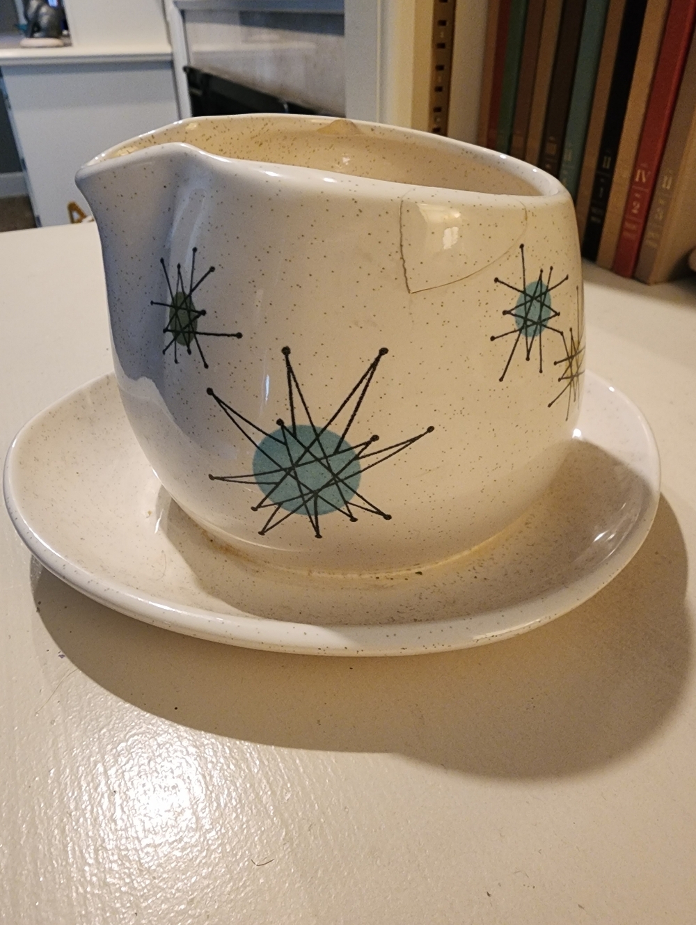 Starburst by Franciscan Earthenware Gravy Boat With Imperfections